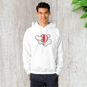 Sudadera Globo de aire caliente nublado Mens Hoodie
