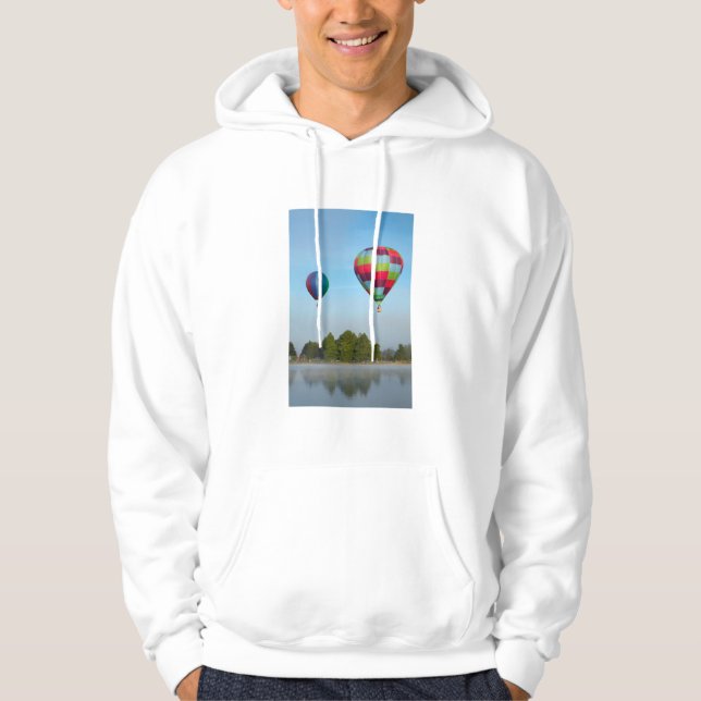 Sudadera Globos aerostáticos sobre un lago, NZ (Anverso)