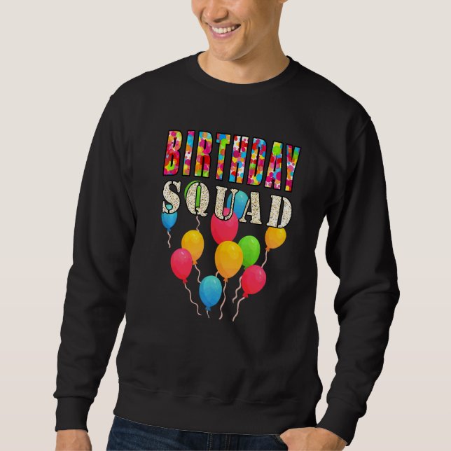 Sudadera Globos cuatripartitos de cumpleaños (Anverso)