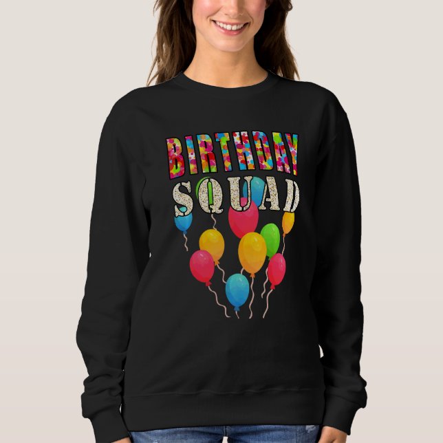 Sudadera Globos cuatripartitos de cumpleaños (Anverso)