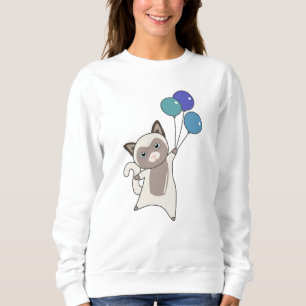 Sudadera Globos de gatos gatitos adoran animales grisáceos