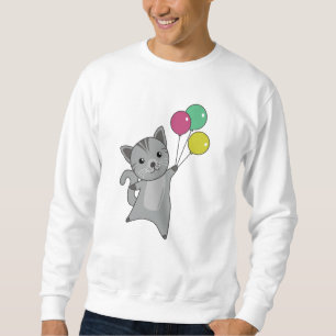 Sudadera Globos de gatos gatitos adoran animales grisáceos