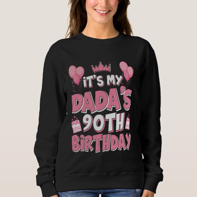 Sudadera Globos es el cumpleaños 90 de mi DADA 1935 90 años (Anverso)