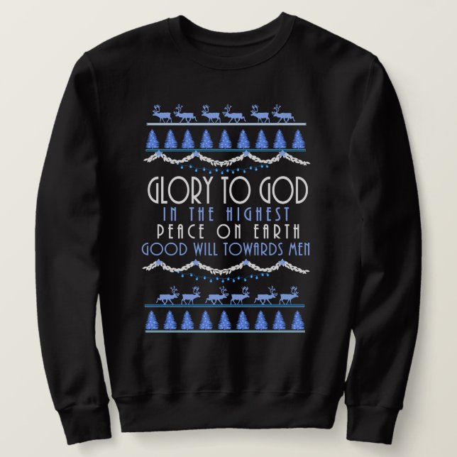 Sudadera Gloria a Dios en las alturas Navidad (Anverso del diseño)
