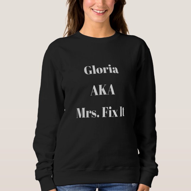 Sudadera Gloria alias Sra.  Ajústalo   Dicho sarcástico de  (Anverso)