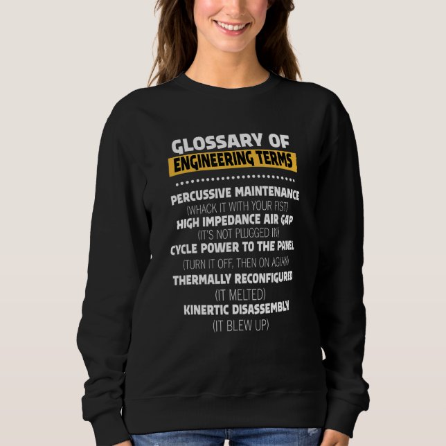 Sudadera Glosario De Términos De Ingeniería (Anverso)