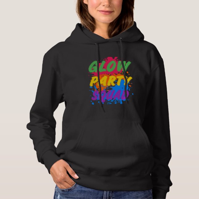 Sudadera Glow Fiesta Squad Funny Halloween Idea Fiesta Tees (Anverso)