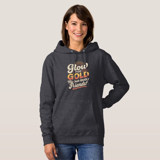Sudadera  Glow for Gold Retro Sun (Anverso completo)