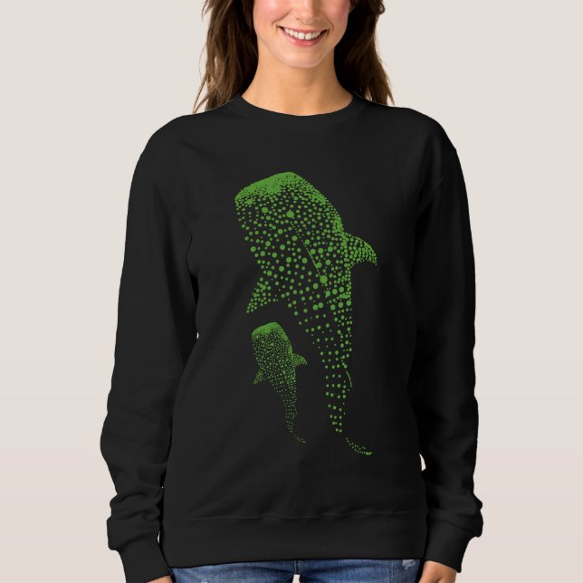 Sudadera Glowing Whale Shark Particle Art (Anverso)