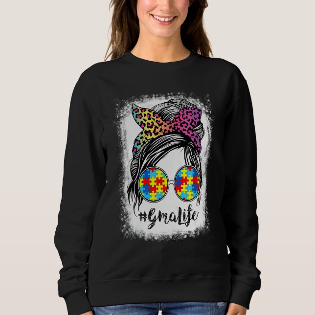 Sudadera Gma Life Bleached Gma Life Rainbow Leopard Messy B (Anverso)