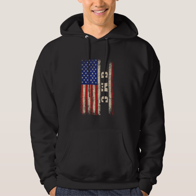 Sudadera GMC Last Name Shirt GMC Name American Flag (Anverso)