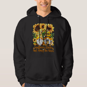 Sudadera Gnoma Floral De Girasol Para Mujeres Con Miel Cubi