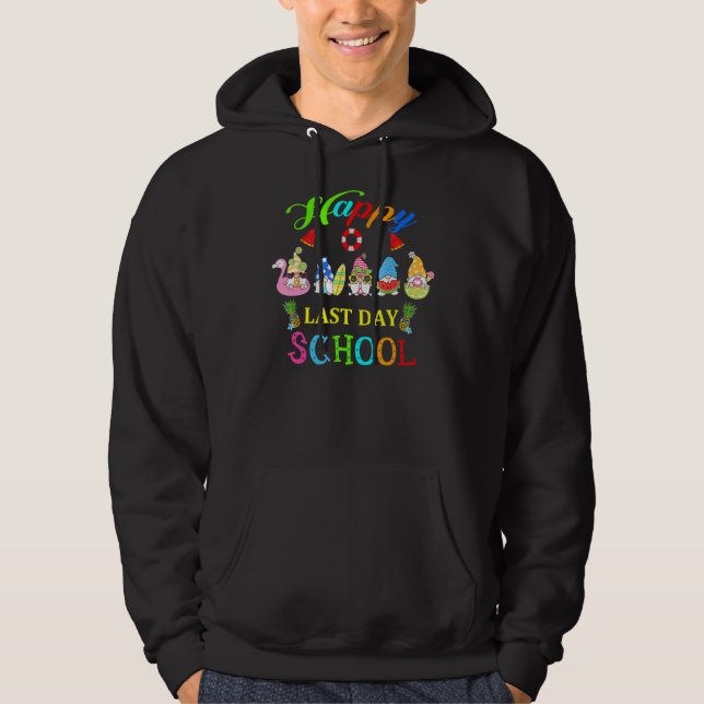 Sudadera Gnómadas Felices El Último Día De Maestra Escolar  (Anverso)