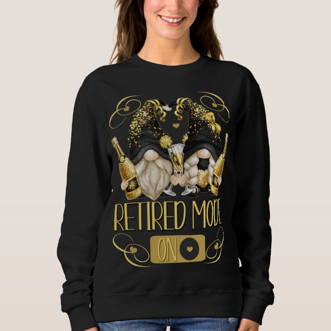 Sudadera Gnomas De Jubilación Graciosos Para Mujeres Jubila (Anverso)