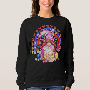 Sudadera Gnome arcoiris Semana Santa Caza de huevos feliz