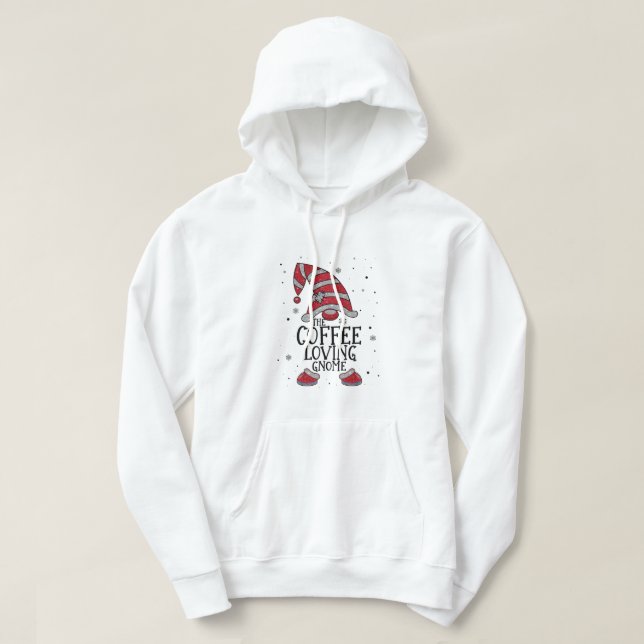 Sudadera Gnome Búfalo de COFFEE Amo Christm (Diseño del anverso)