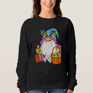 Sudadera Gnome Bunny Autism Awareness Support Happy Easter