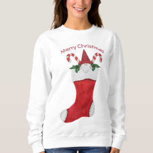 Sudadera Gnome con el Gorra rojo en Navidades haciendo un p