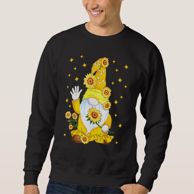 Sudadera Gnome con flor de girasol (Anverso)