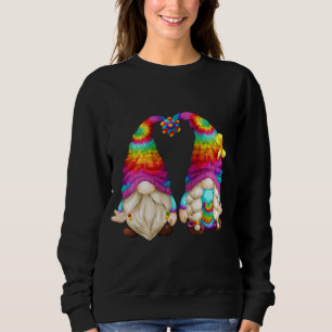 Sudadera Gnome Cute en traje de los años 70 muestra el inic