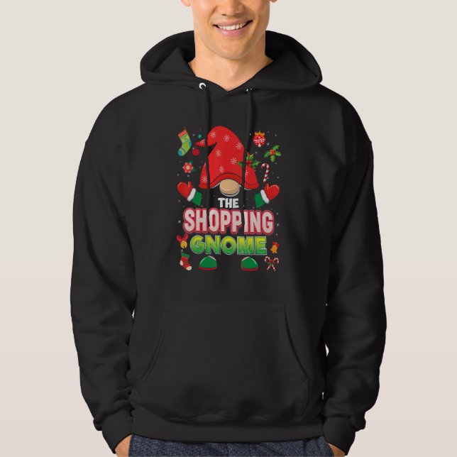 Sudadera Gnome de compras Familia Feliz Navidad (Anverso)