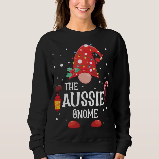 Sudadera Gnome de los Navidades familiares de Aussie Gnome  (Anverso)