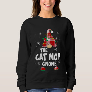 Sudadera Gnome de Mamá de Gato Cuadros de Búfalo Familia Pa