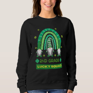 Sudadera Gnome del arco iris de 2º grado Feliz Día de St Pa
