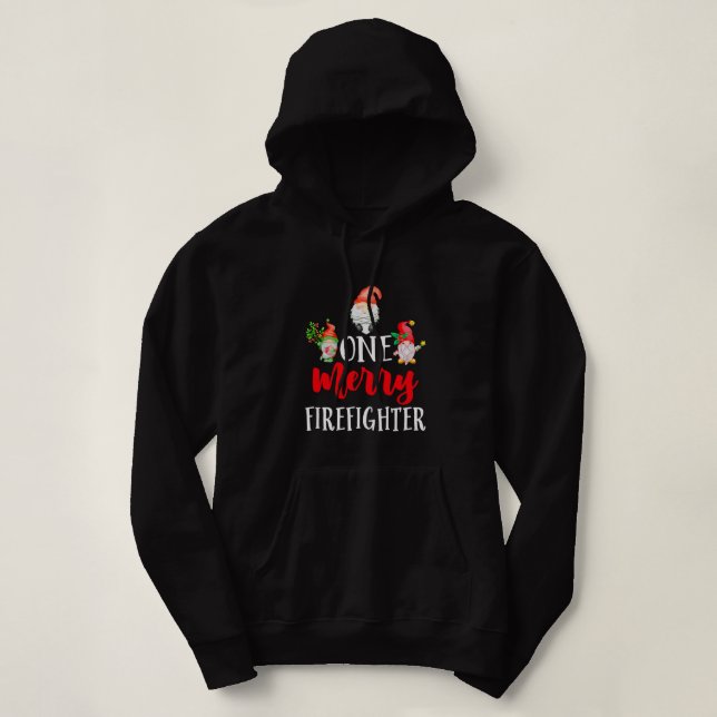 Sudadera Gnome divertido de Navidad del bombero favorito de (Diseño del anverso)