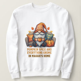 Sudadera Gnome en casa acogedor - diseño de calabaza