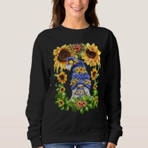 Sudadera Gnome Floral De Girasol Para Las Mujeres Hippies Y