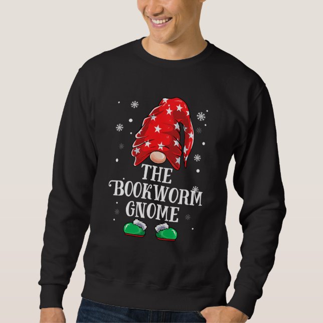 Sudadera Gnome Gnome Navidades con manchas de búfalo que co (Anverso)