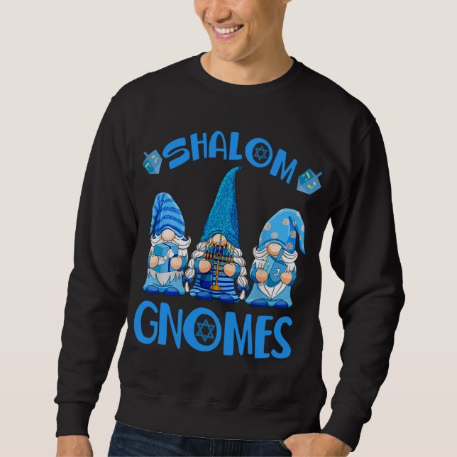 Sudadera Gnome Hanukkah Funny Jewish Shalom Gnomes Chanukah (Anverso)