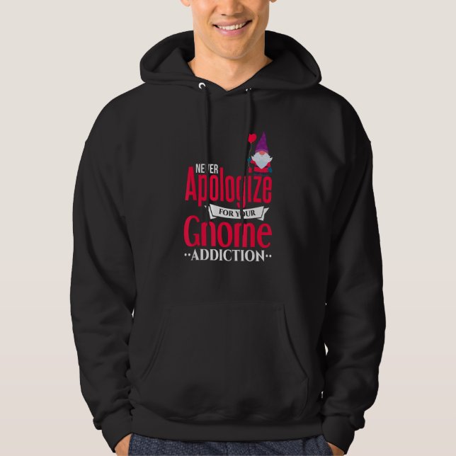 Sudadera Gnome Joke  Gnome Love Garden Gnome Collector (Anverso)