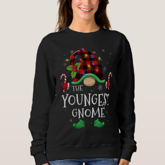 Sudadera Gnome más joven Buffalo Plaid Familia Correspondie