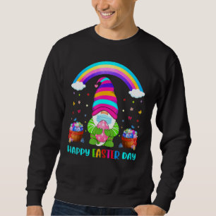 Sudadera Gnome Mask Happy Easter Day Rainbow Colorful Egg B