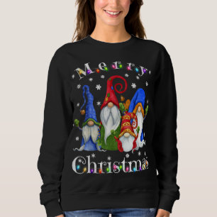 Sudadera Gnome Navidades Pajamas Garden Gnome Merry Christm