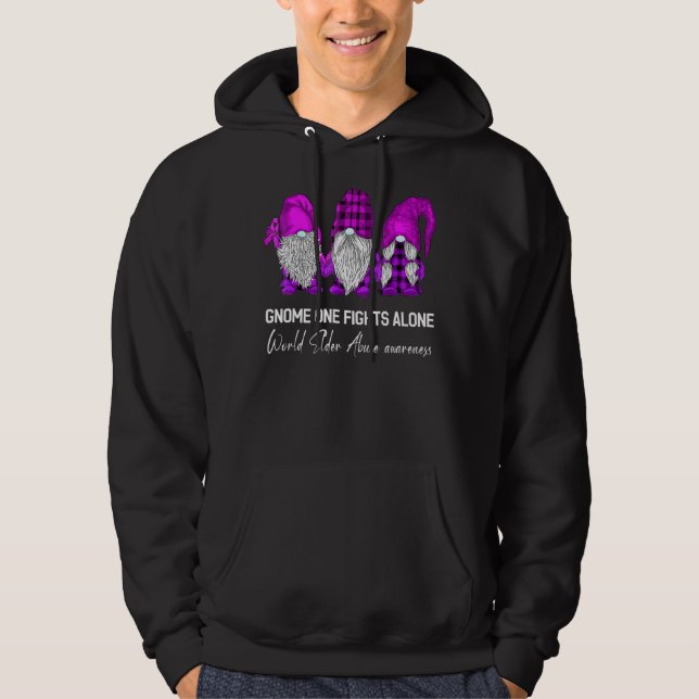 Sudadera Gnome One lucha sola contra el maltrato de los anc (Anverso)
