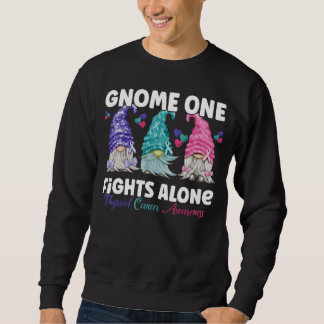 Sudadera Gnome One lucha solo contra la Thyroid rosa morado