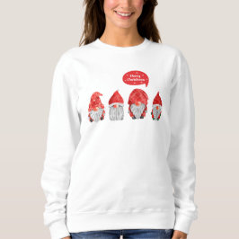Sudadera Gnome Santas, de la acuarela caprichosa: Feliz Nav