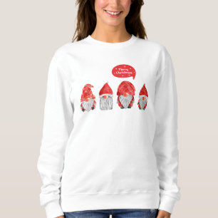 Sudadera Gnome Santas, de la acuarela caprichosa: Feliz Nav