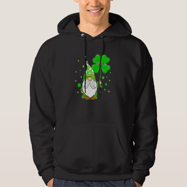 Sudadera Gnome Shamrock Lpn Enfermera de la vida St Patrick (Anverso)