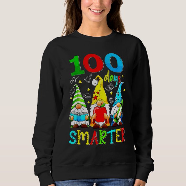 Sudadera Gnomes 100 Days Smarter Y'all Happy 100th Day Of S (Anverso)
