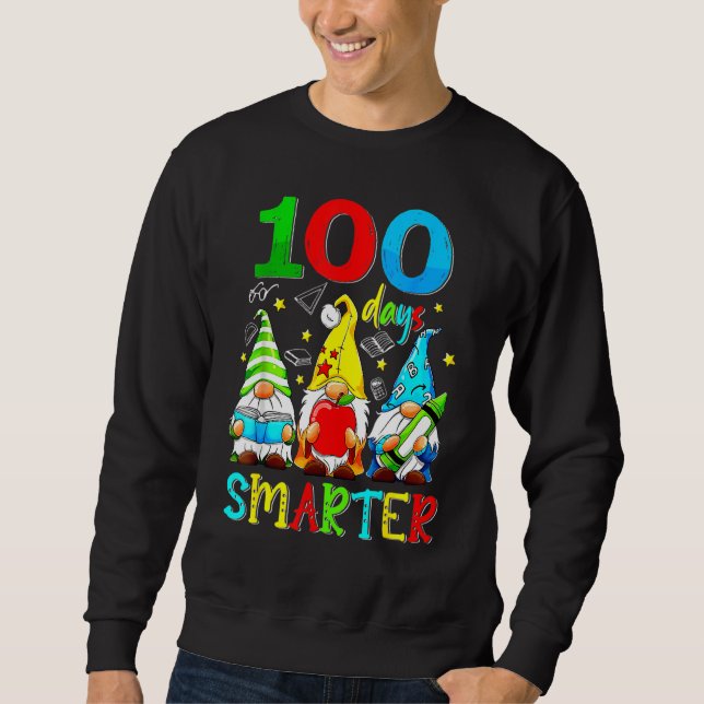Sudadera Gnomes 100 Days Smarter Y'all Happy 100th Day Of S (Anverso)