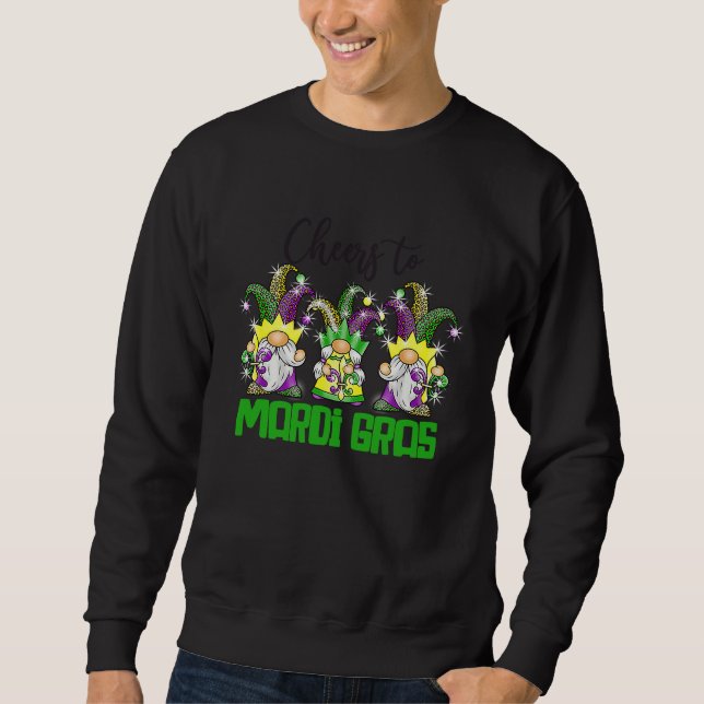 Sudadera Gnomes Cheers To Mardi Gras Outfit Kids Girl Boy M (Anverso)