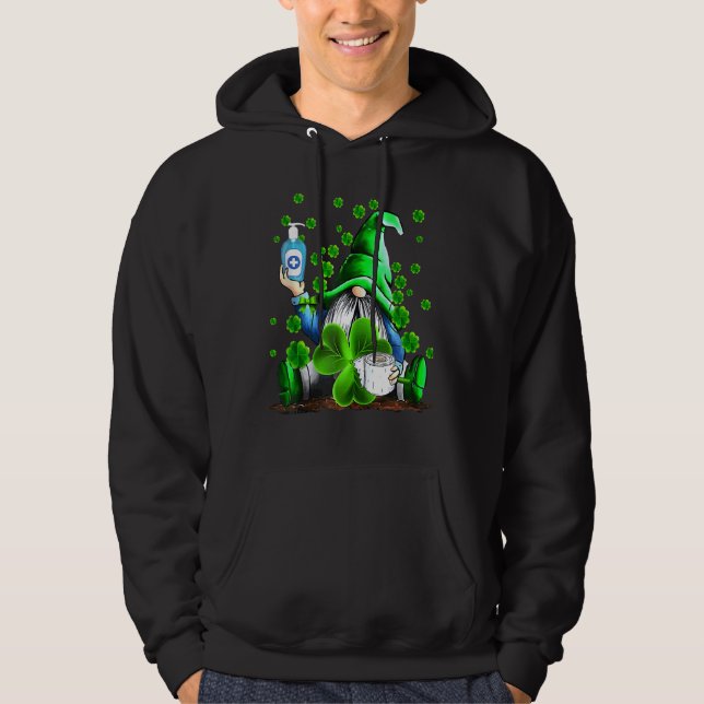 Sudadera Gnomes Con Máscara Y Aseo Shamrock Fun St Pat (Anverso)