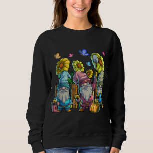 Sudadera Gnomes de jardín de mariposa con jardín de girasol