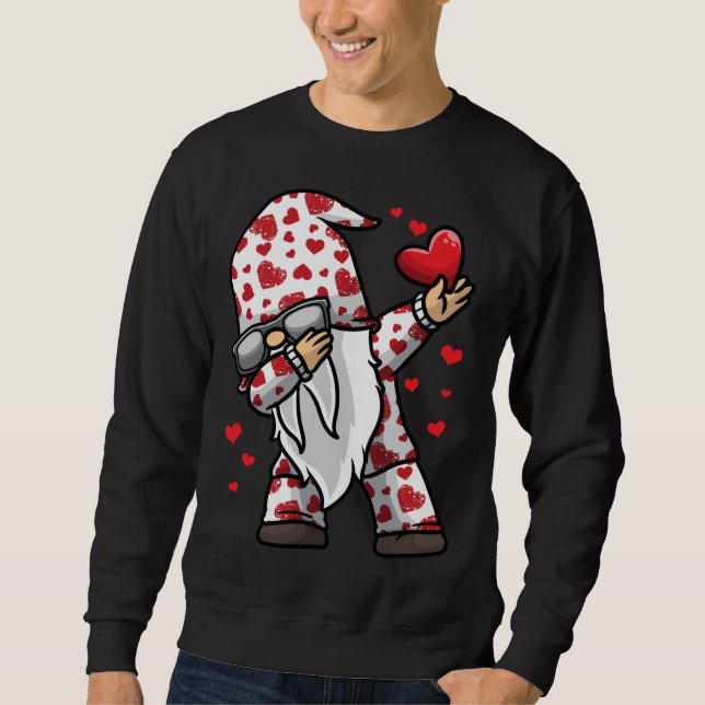 Sudadera Gnomes día de San Valentín Jugado Y El Regalo De A (Anverso)