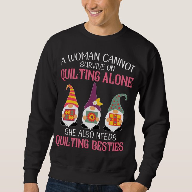 Sudadera Gnomes divertidos creen que una mujer no puede sob (Anverso)