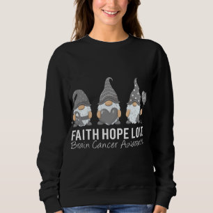 Sudadera Gnomes Faith Hope Love Brain Cancer Awareness Mont